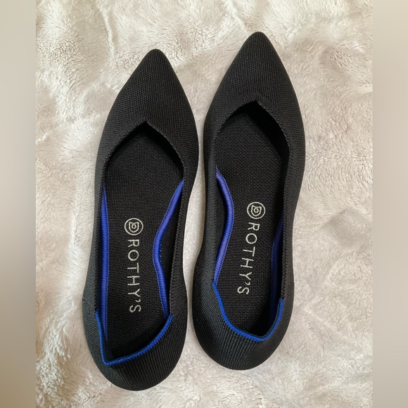 Rothy's The Point black flats - Picture 1 of 7